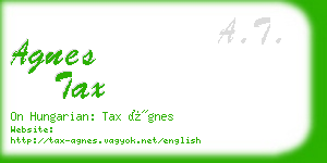 agnes tax business card